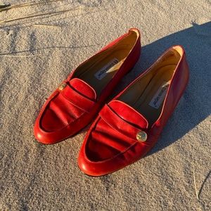 Etienne Aigner Red Vintage Loafer Size US 8.5